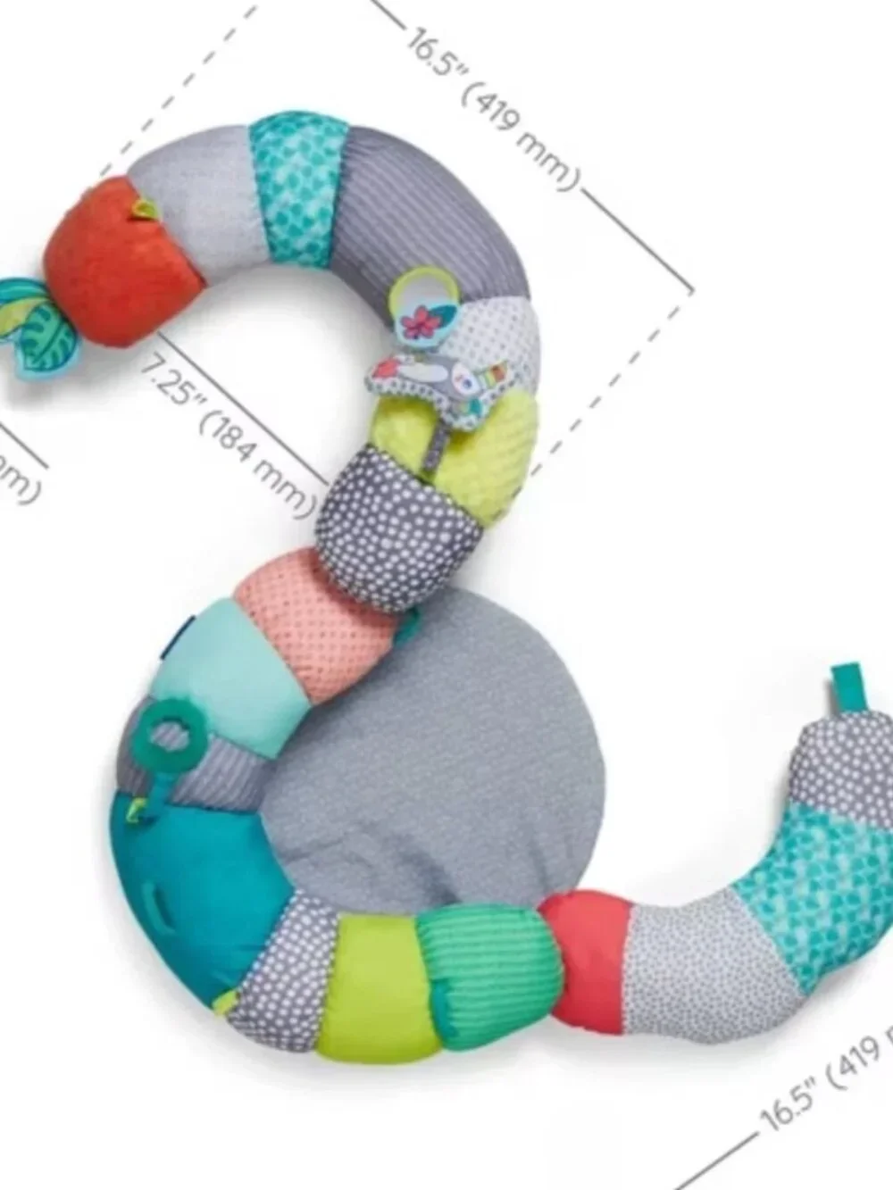 Infantino 2-in-1 Tummy Time & Seated Support Prop Pillow Toucan Gym NIB